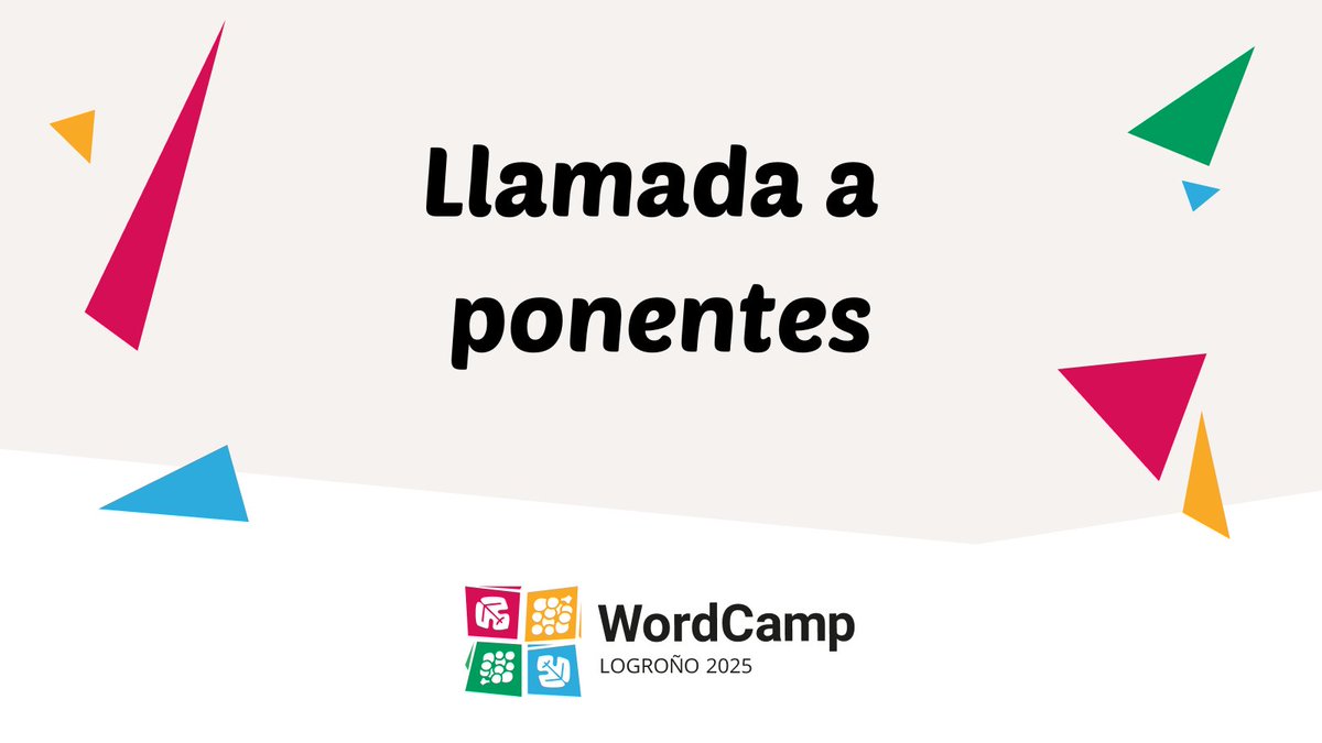 🎯 Participa como ponente en WordCamp Logroño 2025

Comparte con nosotros tu sabiduría😉 

#Diseño, #SEO, #marketing, #Social Media, #desarrolloweb o incluso #IA aplicada: ¡queremos escucharte!

📅Fecha límite 24/03/2025 

👉 logrono.wordcamp.org/2025/llamada-a…

#WordPress #WCLOGROÑO25