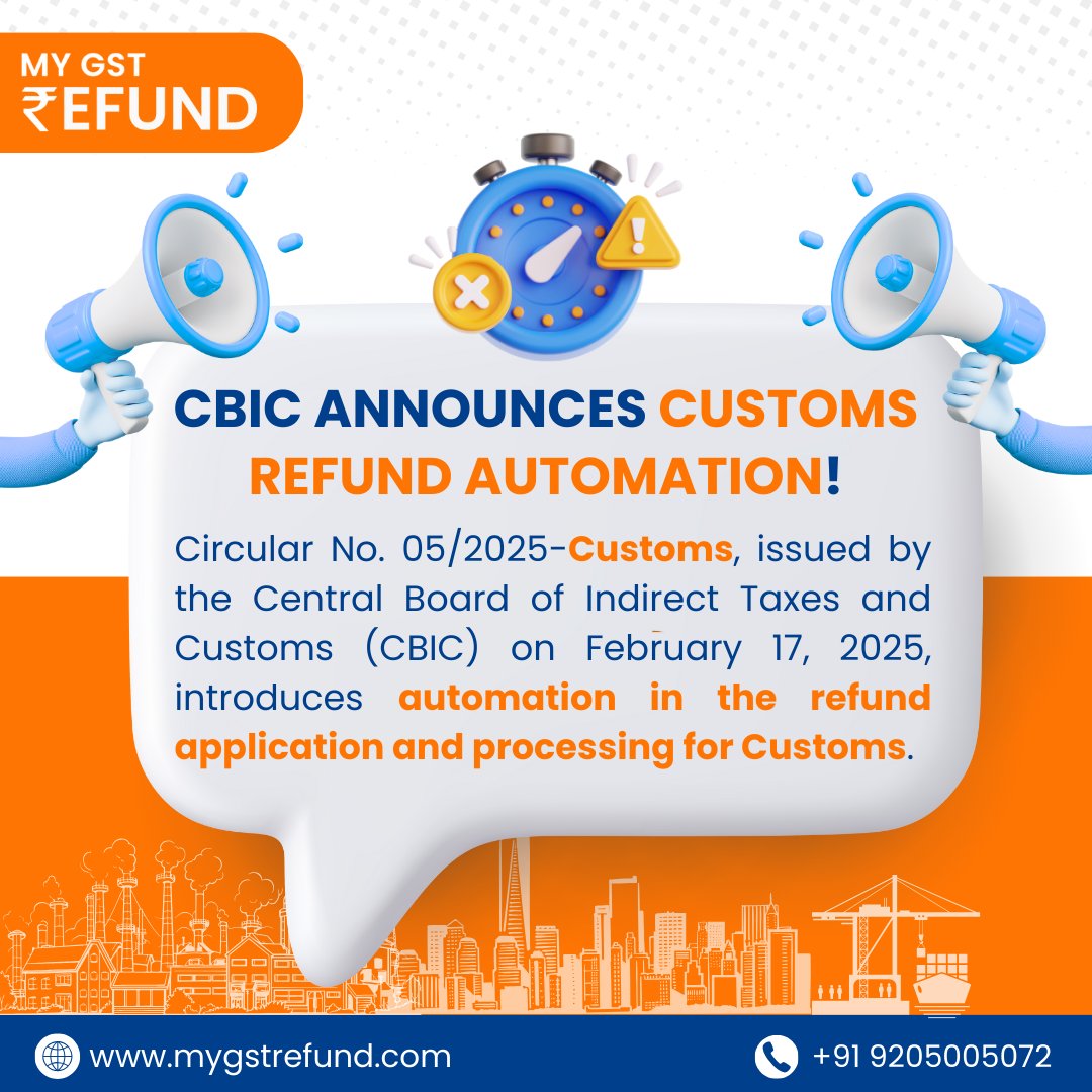 mygstrefund's tweet image. 𝗖𝗕𝗜𝗖 𝗨𝗽𝗱𝗮𝘁𝗲𝘀 - 𝗖𝘂𝘀𝘁𝗼𝗺𝘀 𝗥𝗲𝗳𝘂𝗻𝗱 𝗔𝘂𝘁𝗼𝗺𝗮𝘁𝗶𝗼𝗻

For a full read:mygstrefund.com/customs-refund… 

#CustomsAutomation #CBIC #GSTRefund #TradeRevolution #CustomsUpdate #CustomsRefund #MYGSTRefund