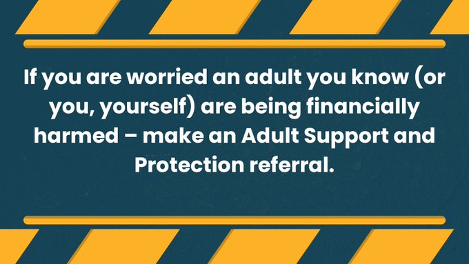 Hourglass Scotland reported more than two million pounds been stolen or defrauded from older people over the last 3 years. If you suspect someone is experiencing financial harm see: actagainstharm.org/getting-help #ASPD2025 #SeenSomethingSaySomething