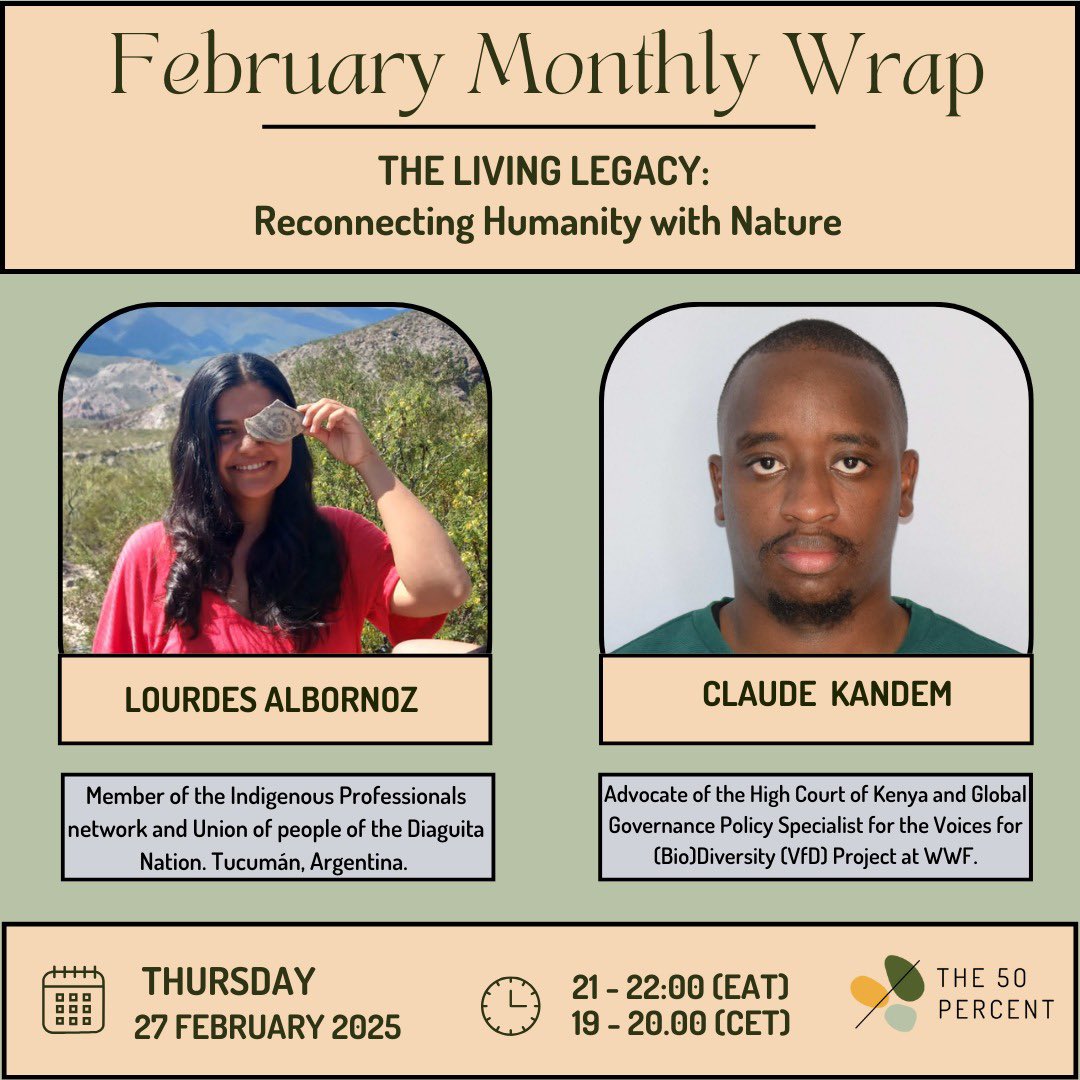 🌍✨ February Monthly Wrap: Reconnecting Humanity with Nature 🌿

This month, we’re diving deep into the state of our natural ecosystems and the urgent need for bold, collective action to combat climate change. 🌱💡

📲 Register here: forms.gle/ed5igKstBtxUL8…
