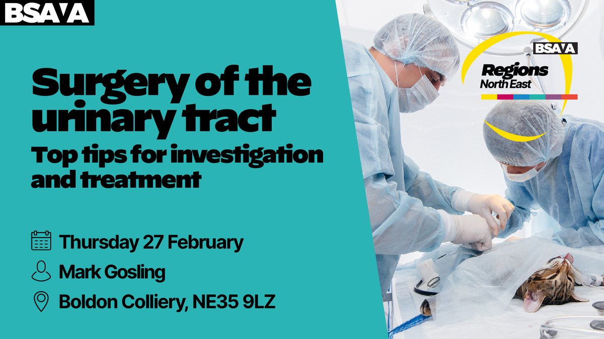 Join Mark Gosling, RCVS &amp; European Specialist in Small Animal Surgery, for an interactive in-person session. Cover workups, imaging and surgical techniques and what to do when 'plan a' fails! ow.ly/6XCr50V39XT 

Kindly sponsored by Norfolk Medical Products