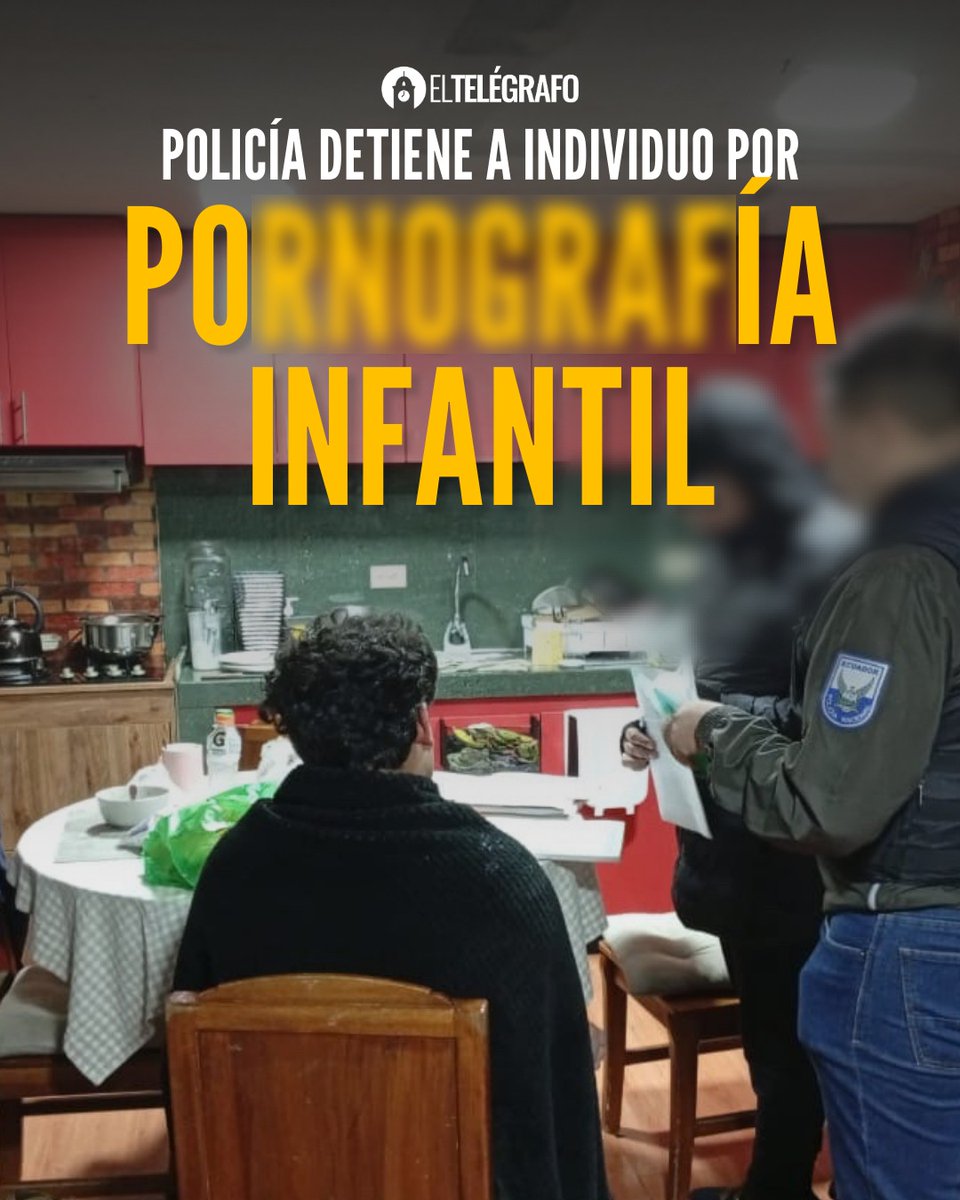 el_telegrafo's tweet photo. #Nacionales I La Policía Nacional detuvo en Quito a una persona acusada de producir y almacenar material de abuso sexual a una infante.
#LéaloenET: https://t.co/qS3PCm19KX https://t.co/D3pIpQyH9G