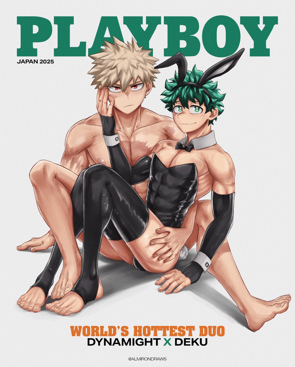 almirondraws's tweet photo. Dynamight and Deku on Playboy’s new cover 🐰 #bkdk #dkbk https://t.co/HSKD8D3Yly