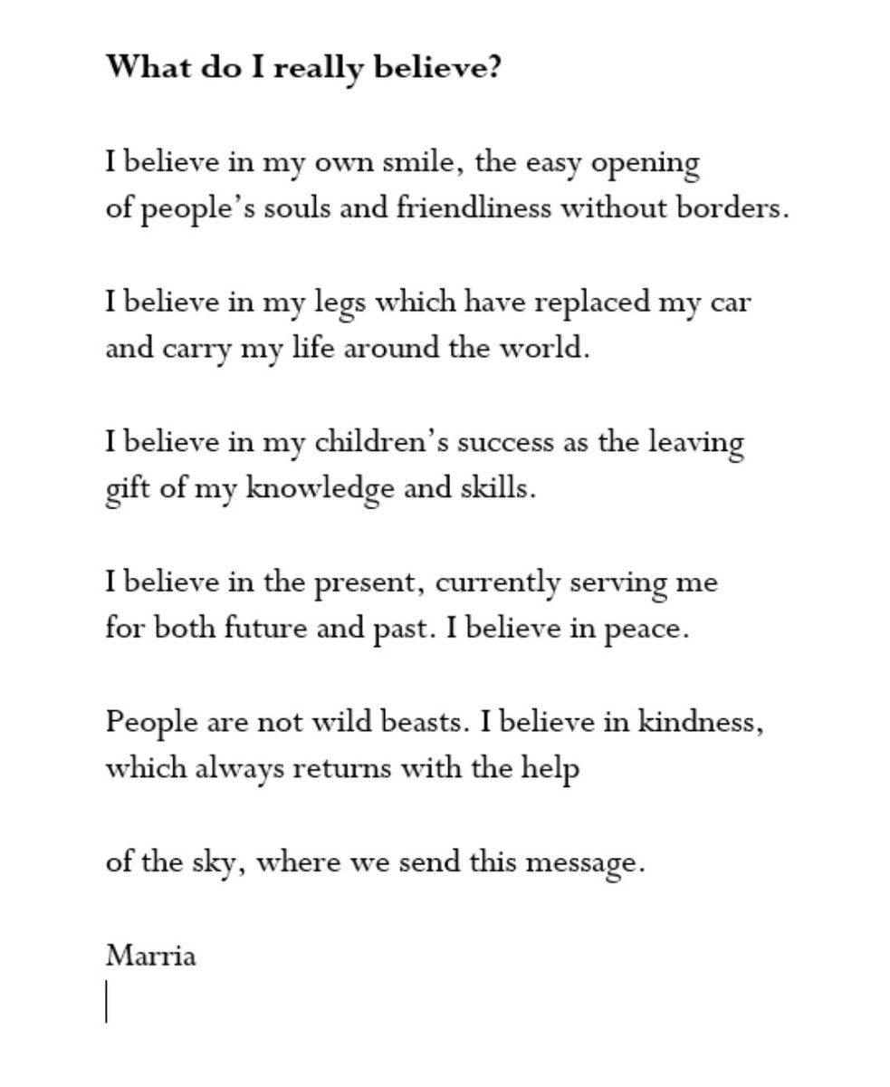 What do you really believe? Marria is from eastern Ukraine.