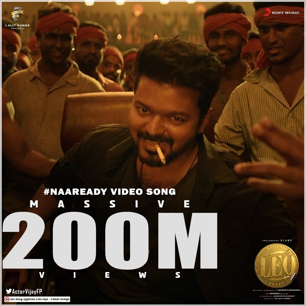 Dinesh choreographer (@immasterdinesh) on Twitter photo #NaaReady dha varava, annan naa erangi varava.. 🕺
Naa Ready Video Song strikes 200 Million views 💥
<a href="/actorvijay/">Vijay</a> <a href="/Dir_Lokesh/">Lokesh Kanagaraj</a> <a href="/anirudhofficial/">Anirudh Ravichander</a> #MadonnaSebastian <a href="/immasterdinesh/">Dinesh choreographer</a> <a href="/manojdft/">manoj paramahamsa</a> #VishnuEdavan #AsalKolaar #LEO <a href="/philoedit/">Philomin Raj</a> <a href="/SonyMusicSouth/">Sony Music South India</a> <a href="/Jagadishbliss/">Jagadish</a> <a href="/7screenstudio/">Seven Screen Studio</a> #NaaReady dha varava, annan naa erangi varava.. 🕺
Naa Ready Video Song strikes 200 Million views 💥
<a href="/actorvijay/">Vijay</a> <a href="/Dir_Lokesh/">Lokesh Kanagaraj</a> <a href="/anirudhofficial/">Anirudh Ravichander</a> #MadonnaSebastian <a href="/immasterdinesh/">Dinesh choreographer</a> <a href="/manojdft/">manoj paramahamsa</a> #VishnuEdavan #AsalKolaar #LEO <a href="/philoedit/">Philomin Raj</a> <a href="/SonyMusicSouth/">Sony Music South India</a> <a href="/Jagadishbliss/">Jagadish</a> <a href="/7screenstudio/">Seven Screen Studio</a>