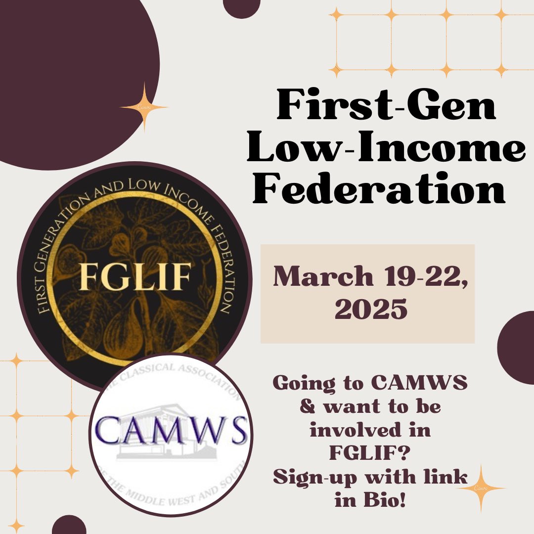If you will be at CAMWS and want to help table for FGLIF, or simply connect with other FGLI colleagues, sign up here and we will be in touch!  

docs.google.com/document/d/1KD…