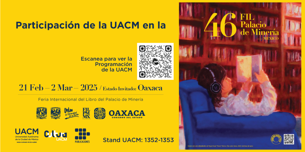 Publicaciones UACM (@librosuacm) on Twitter photo 🗓️ #21Febrero 📢 #UACM presente en la 4⃣6⃣ <a href="/FILMineria/">FIL Minería</a> 📚 #NoTeLoPierdas 🏃♂️🏃♀️🏃♂️
🧐 #Pásale y conoce las #NovedadesEditoriales stand 1352-1353 🛒🛍️
🔎 #Consulta el #programa de la #UACM tenemos para ti más de 20 actividades!!
🖇️ publicaciones.uacm.edu.mx 🗓️ #21Febrero 📢 #UACM presente en la 4⃣6⃣ <a href="/FILMineria/">FIL Minería</a> 📚 #NoTeLoPierdas 🏃♂️🏃♀️🏃♂️
🧐 #Pásale y conoce las #NovedadesEditoriales stand 1352-1353 🛒🛍️
🔎 #Consulta el #programa de la #UACM tenemos para ti más de 20 actividades!!
🖇️ publicaciones.uacm.edu.mx