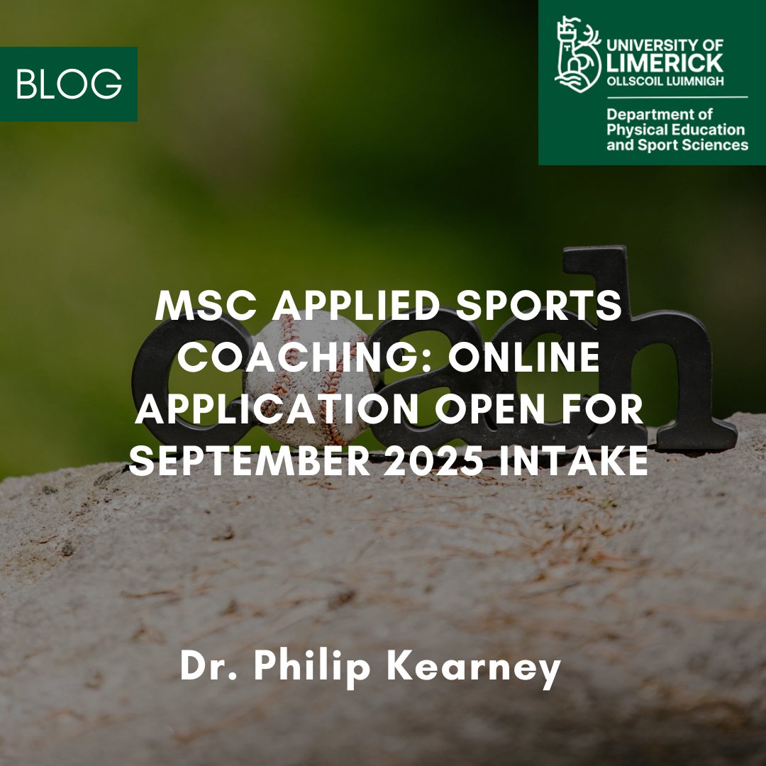 PESS @ UL (@pesslimerick) on Twitter photo Are you looking to develop your sports coaching?
Online application is now open for the <a href="/UL/">University Of Limerick</a> <a href="/PESSLimerick/">PESS @ UL</a> #MScAppliedSportsCoachingUL. Find out more about the programme from staff and students:
Explore Now ⬇️
pess.blog/2025/02/20/msc…
#SportsCoaching #PostgradAtUL #StayCurious Are you looking to develop your sports coaching?
Online application is now open for the <a href="/UL/">University Of Limerick</a> <a href="/PESSLimerick/">PESS @ UL</a> #MScAppliedSportsCoachingUL. Find out more about the programme from staff and students:
Explore Now ⬇️
pess.blog/2025/02/20/msc…
#SportsCoaching #PostgradAtUL #StayCurious