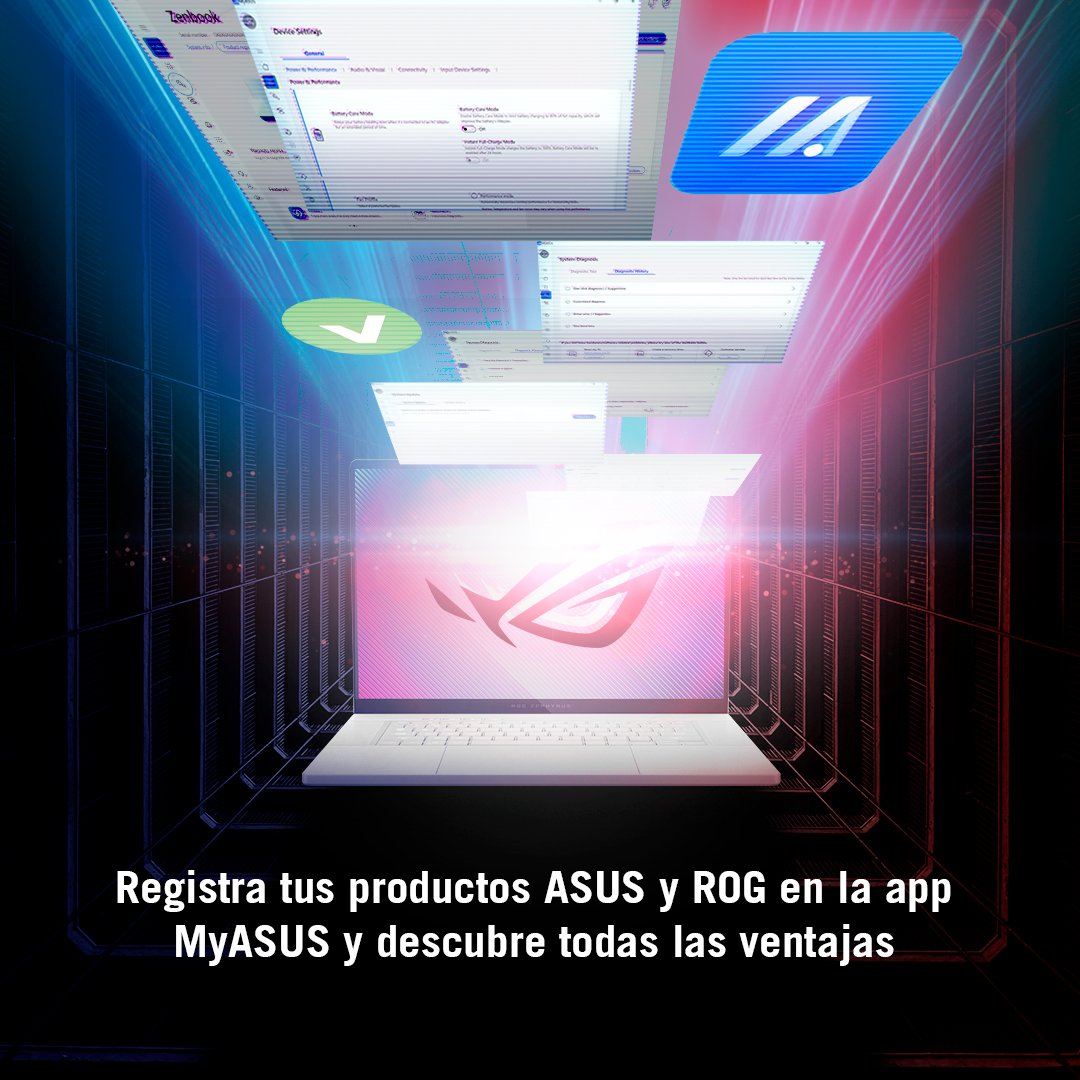 ASUSROGES's tweet photo. Registra tu ROG en MyASUS y desbloquea ventajas exclusivas. 🔓

Actualizaciones, soporte personalizado y ofertas solo para ti. ¿A qué esperas?

#ROG #MyASUS https://t.co/MhAlEYrxfm