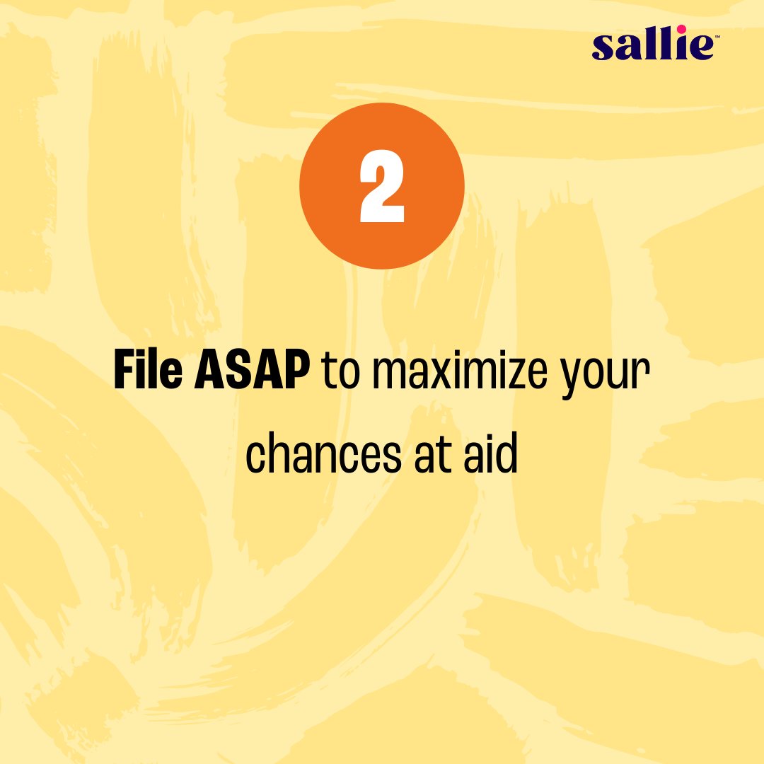 SallieMae's tweet photo. Every day you wait to submit your FAFSA®, you risk      missing out on free money like grants and #Scholarships for college! Get started with our free FAFSA Guide: https://t.co/teuLzRJTMB #FinAidFeb https://t.co/fwutDSZJy0