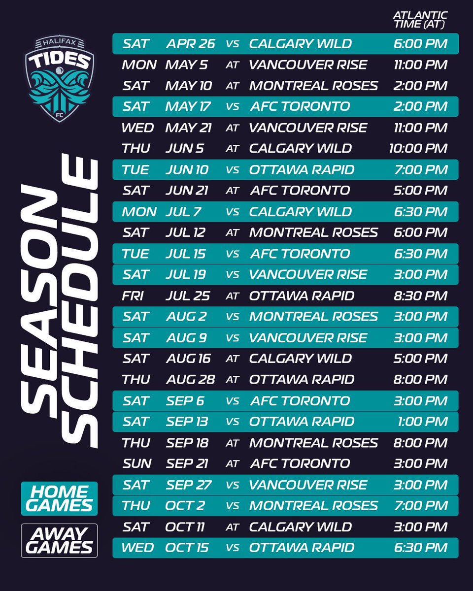 Our inaugural season schedule is here 🌊

🗓️ Grab your calendars, mark those dates, and let’s make this year unforgettable!

Grab your season tickets today 🎟️ tides-fc.visitlink.me/qcisTt