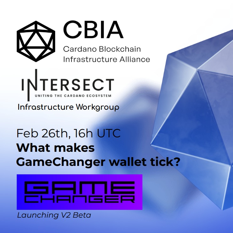 Resuming our public calls, CBIA will be doing a LIVE deep dive on <a href="/GameChangerOk/">GameChanger Wallet</a> from many different angles!! 🔍⚙️🧩
Come find out what sets GC appart from other #Cardano wallets and how you leverage that for your solutions. Sign up 👉lu.ma/qxmno9t5 ✍️