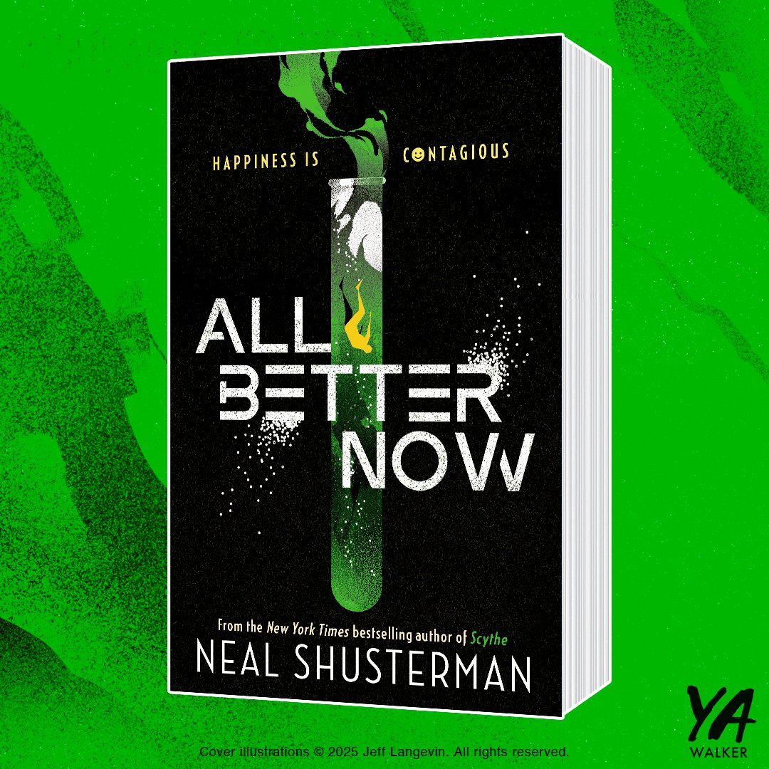 YALC_UK's tweet photo. We have a fabulous giveaway for you lucky lot! We have one copy of the new,  young adult thriller about a world where happiness becomes contagious and the teens caught in the conspiracy by the powers that be to bring back discontent by the amazing Neal Shusterman, with a signed bookplate!

As well as a copy of All Better Now, this giveaway also comes with an ARC of a Scythe boxset (Scythe, Thunderhead and The Toll)

All you've got to do is 
- Tag a friend who you think would enjoy this
- Share it on your story
- Make sure you follow @yalc_uk and @walkerbooksya 

UK ONLY, Closes 27th Feb (giveaway run over both Instagram & Twitter)
#NealShusterman #AllBetterNow @walkerbooksuk