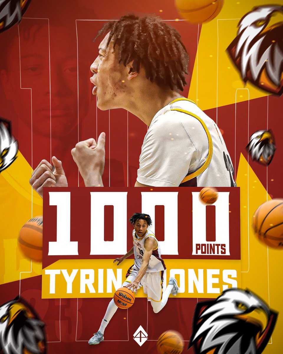 Congratulations to Layton Christian’s Tyrin Jones who surpassed 1,000 career points in our win over Bella Vista over the weekend. Tyrin is just the 3rd Eagle to accomplish 1,000+ points in our 24 year history and will go down as one of the best players in school history.