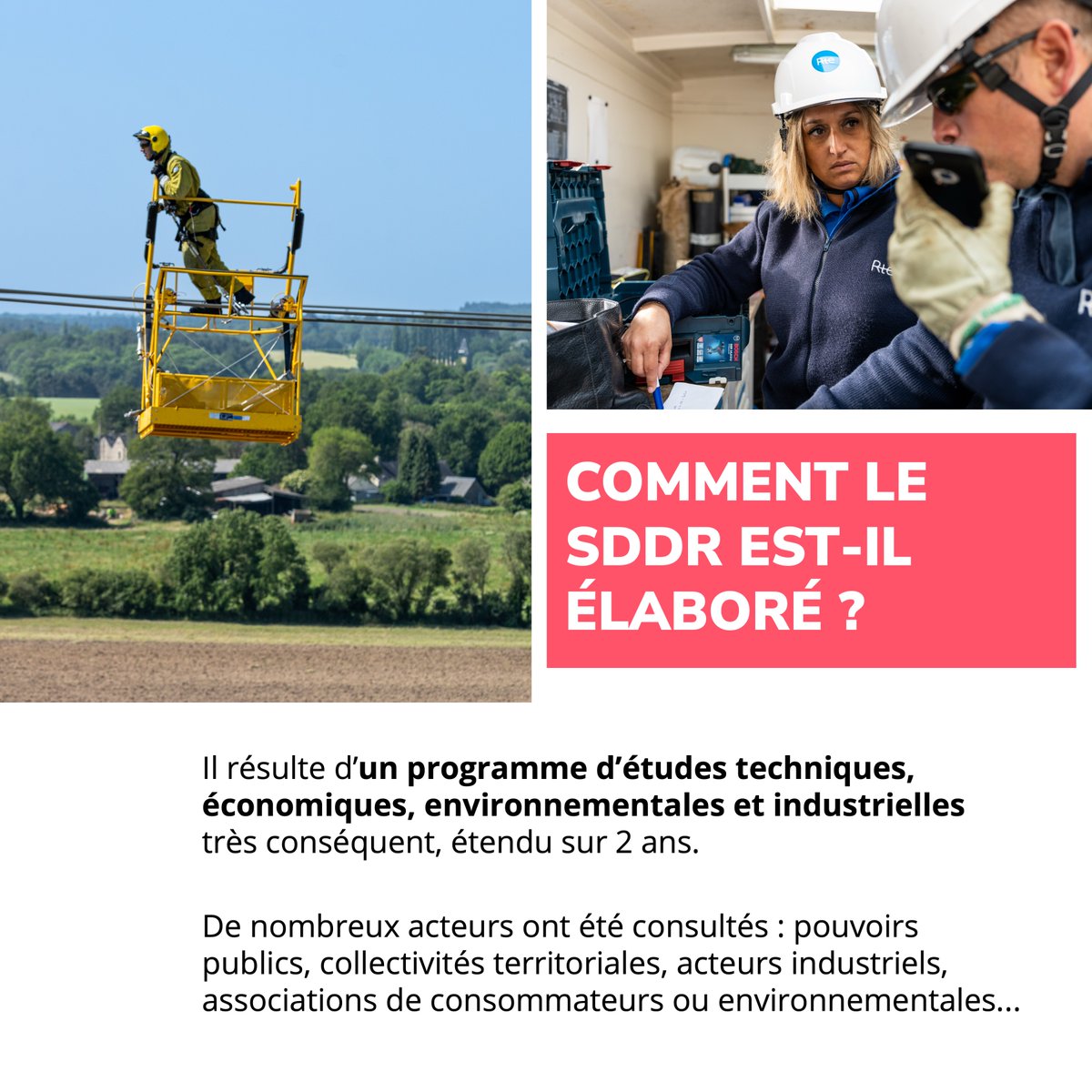 rte_france's tweet photo. Comment adapter le réseau électrique aux besoins de la France de demain ? ⚡
C'est tout l'enjeu du Schéma de Développement du Réseau (SDDR), une feuille de route établie sur 15 ans par RTE, en concertation avec l'ensemble des acteurs de l’énergie et du territoire.