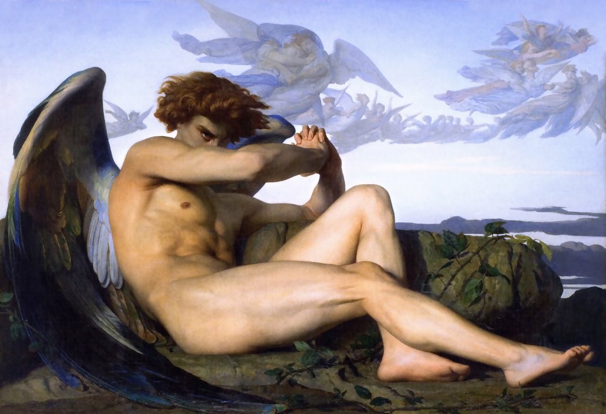 GodsWhisper777's tweet photo. Alexandre Cabanel, Fallen Angel. https://t.co/lfthn4j7B5