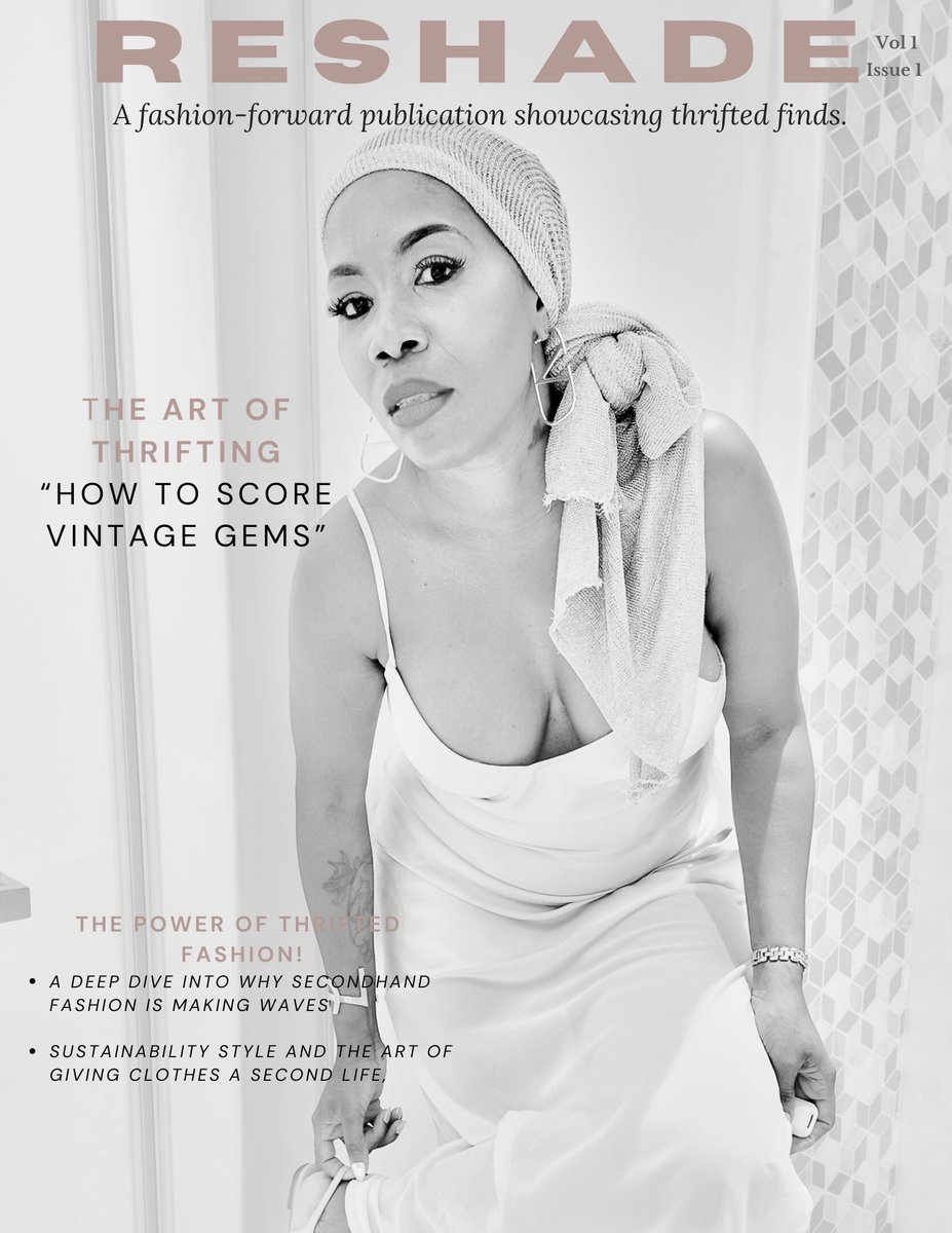 ReshadeMagazine's tweet image. ✨BIG ANNOUNCEMENT✨

I'm launching my very first magazine, RESHADE—a celebration of all things thrifted! 🛍️ As a Black woman who loves secondhand fashion, I’m beyond excited to take you on this journey with me.

Coming THIS SUMMER, RESHADE will be packed with style tips,…