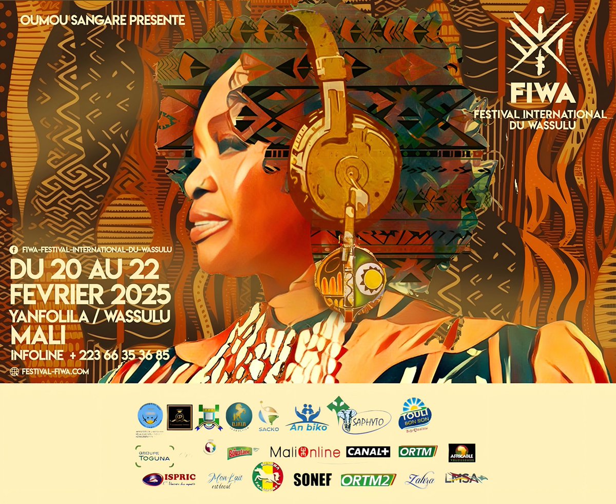 Le FIWA revient illuminer Yanfolila ! Du 20 au 22 février 2025, venez vibrer au cœur du Wassulu. Une programmation exceptionnelle vous attend avec des artistes venus de toute l'Afrique de l'Ouest. Notre culture, notre fierté ! 🎵

📍 Yanfolila, Mali
📱 +223 50 00 10 55

#FIWA2025