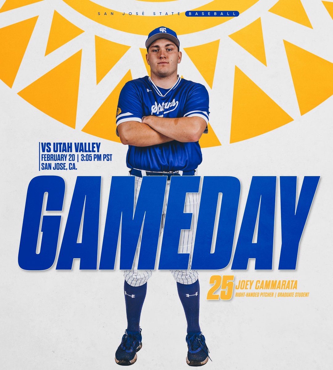 Our home opener is finally here‼️

🆚 Utah Valley
⏱️ 3:05 p.m.
🏟️ Excite Ballpark
🎟️ bit.ly/4kaFM3I
📺 bit.ly/41pxaiK (MWN)
📊 bit.ly/4hKhRqh

#AllSpartans