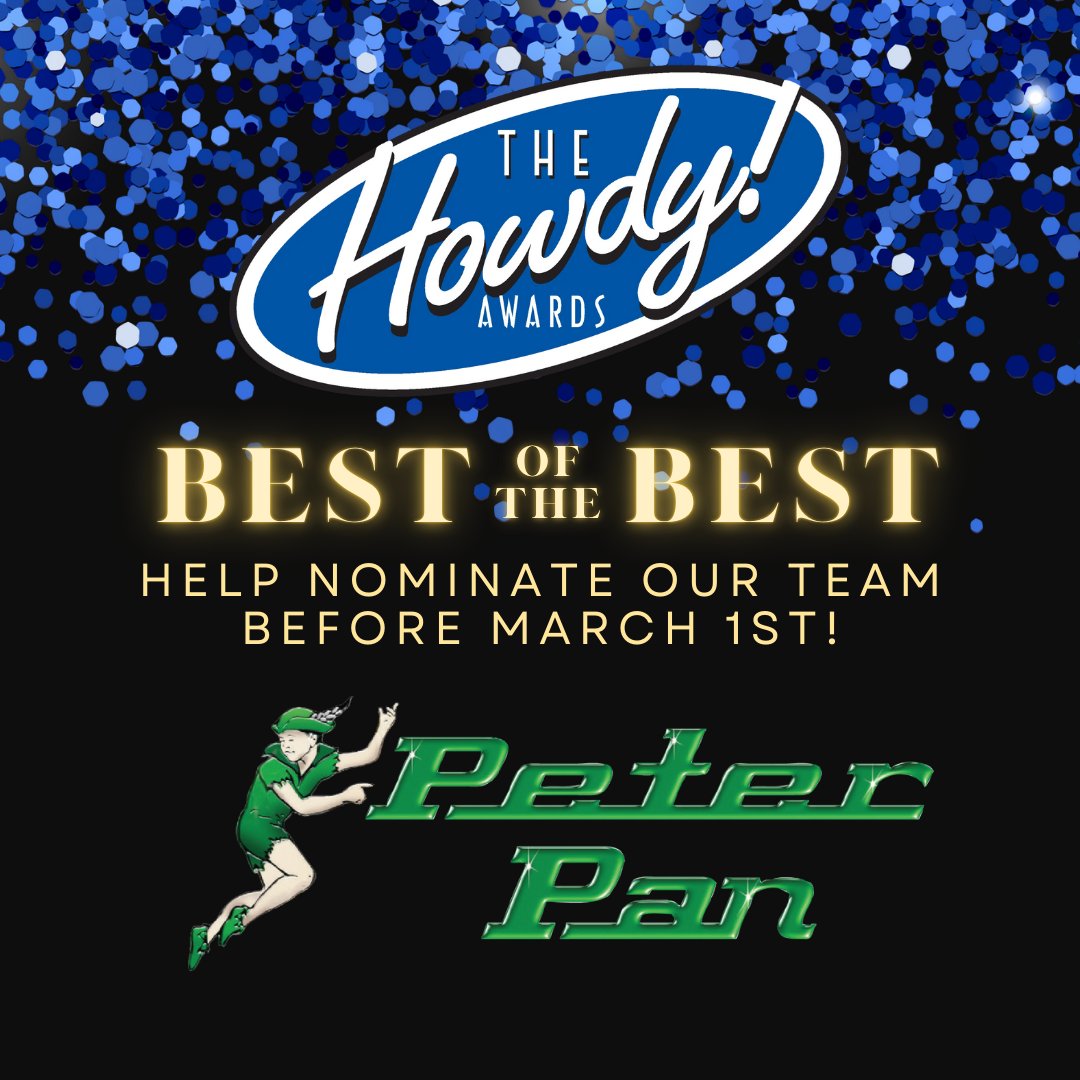 🚍✨ Give Peter Pan a HOWDY! ✨🚍

Had a great ride with us? Nominate Peter Pan for the HOWDY Awards for Hospitality Excellence! 🏆 It only takes a minute—submit your nomination here: peterpanbus.me/41n1JFB 🤠💚 #HOWDYAwards #NominateUs #PeterPanBus