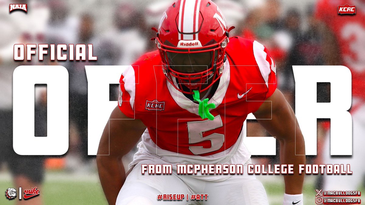 Blessed to announce that I’ve received my 1st Official Offer to McPherson College!!! Thank you to <a href="/CoachLeppke/">Mitch Leppke</a> and <a href="/MACBulldogsFB/">McPherson Football</a> for the opportunity!!! <a href="/RHS_DAWG_FB/">Rossville HS FB</a> <a href="/RossvilleDawgs/">Rossville Dawgs</a>