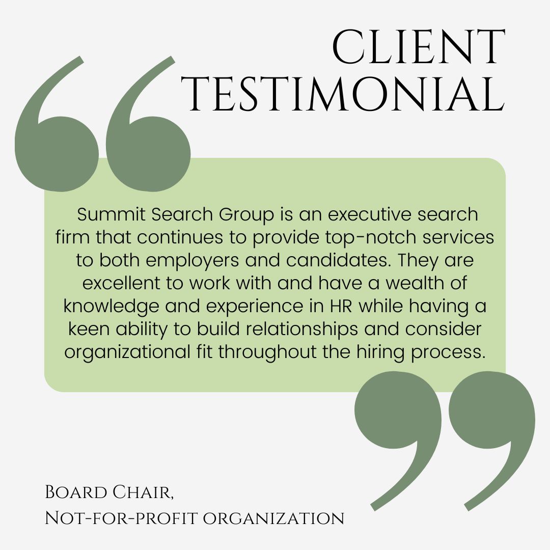 Another happy SSG client! Are you looking to hire for a key position? 
Reach out today!