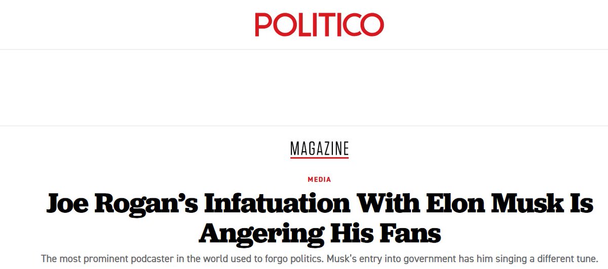 michaelmalice's tweet image. If you read past the headline by the USAID funded @politico , you see that theyre talking about the rogan subreddit--who have been salty at rogan for years
The  literal demon who wrote this @calder_mchugh then goes on to quote three shitlibs who validate his headline