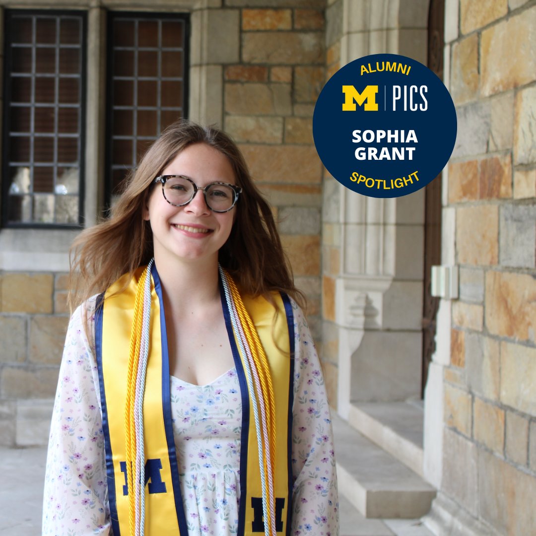Read about our alumni spotlight, Sophia Grant! Sophia is now a U-M Law student. She states: “My time as a PICS major has led me from an interest in international affairs to a passion for promoting human rights.” Read more @ myumi.ch/PkJze