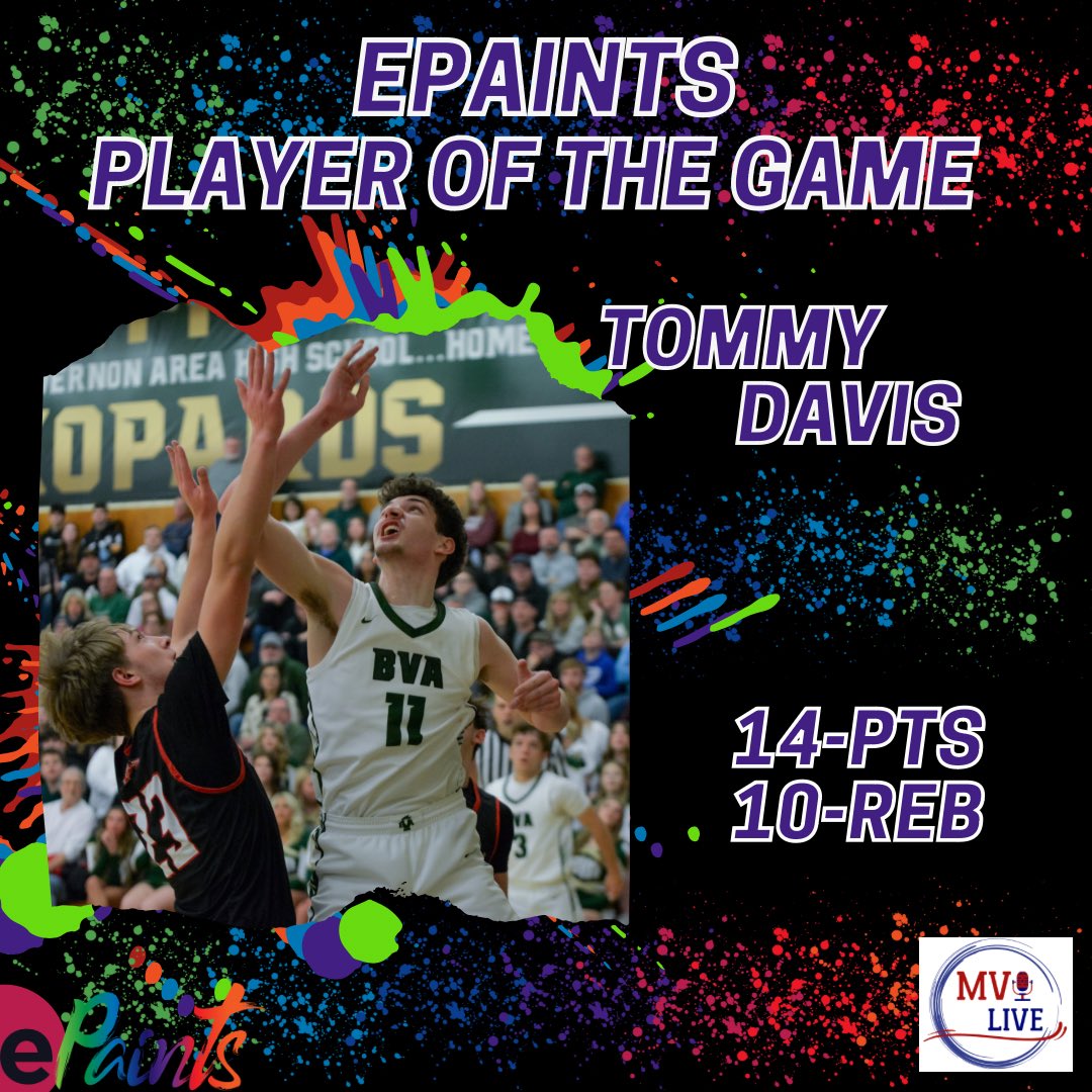 The Leps hang on and head to semifinal Saturday ! EPaints player of the game Tommy Davis put up a 14 point 10 Reb in the win for the Leps