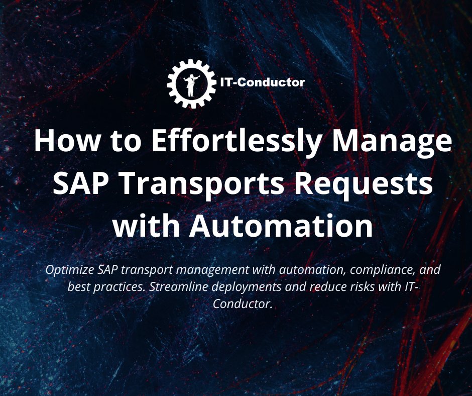 ITConductor's tweet image. Struggling with SAP transport requests? Errors, delays &amp;amp; compliance risks can slow you down. But automation changes the game!

Read our newest blog post now: hubs.ly/Q037sg330

#SAP #ITConductor #SAPAutomation #ChangeManagement #SAPTransport