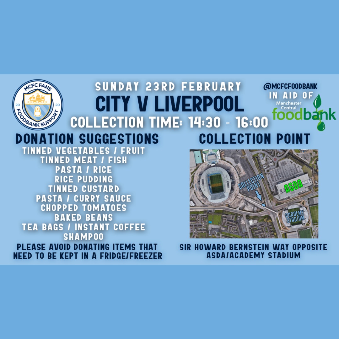 MCFC Fans Foodbank Support tweet media
