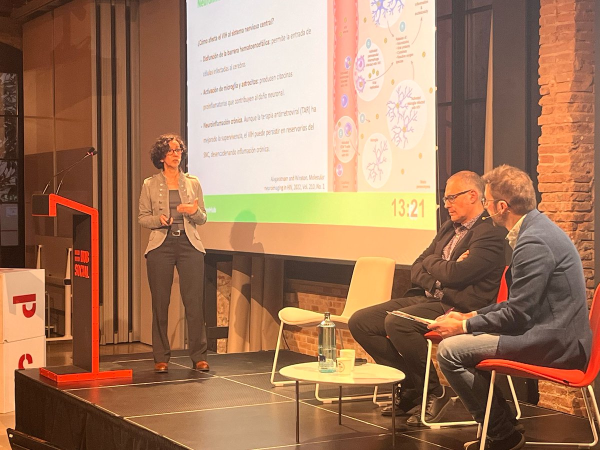 <a href="/hubsocialbcn/">Hub Social Barcelona. (Girona 34, interior. Bcn)</a> <a href="/Fundacio_Lluita/">Fundació Lluita contra les Infeccions</a> <a href="/AmandaRUrrutia/">Amanda Rodriguez-Urrutia. MD, PhD.</a> <a href="/DrJavierdeDiego/">DrJavierdeDiego</a> <a href="/hospitalclinic/">Hospital Clínic</a> <a href="/AceAlzheimer/">Ace Alzheimer Center Barcelona</a> <a href="/MerceBoadaR/">Mercè Boada Rovira</a> ¿Cómo afecta la inflamación cerebral en los trastornos cognitivos del #VIH? ¿Qué nos dice la neuroimagen sobre la infección por VIH? 💡 Lo debatimos con la Dra. Gemma Monté-Rubio, <a href="/MunozMorenoJA/">Jose A. Muñoz-Moreno</a> y <a href="/DrJordiBlanch/">Dr. Jordi Blanch</a>.
<a href="/Fundacio_Lluita/">Fundació Lluita contra les Infeccions</a>