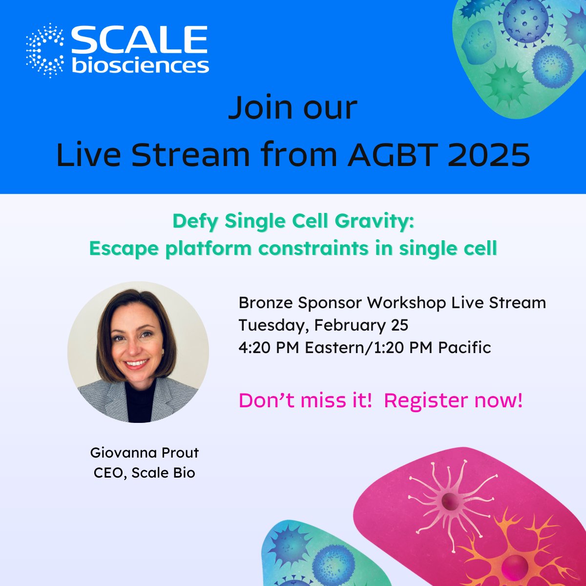 scalebio's tweet photo. ๐ Exclusive Event! Join us virtually for the launch of #QuantumScale, the latest in #SingleCell technology empowering researchers to push scientific boundaries at every scale.
Featuring: AGBT livestream | Platform reveal | Live Q&A
Registration: https://t.co/0jKr9AW75q https://t.co/QLh6d10JE8