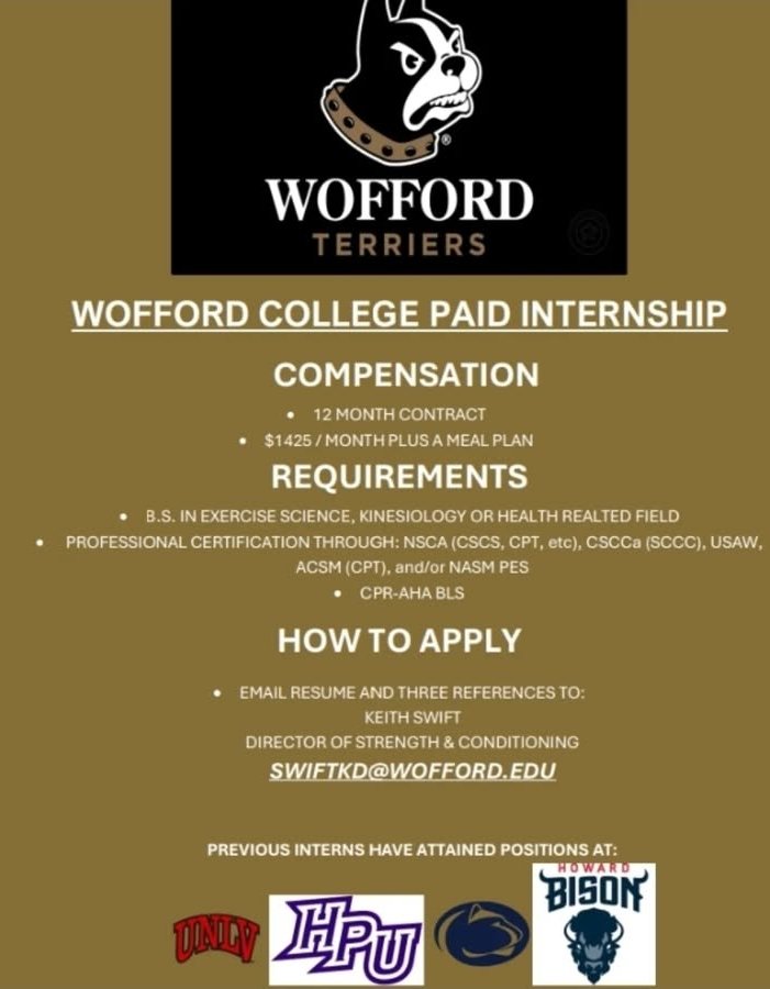 🚨NOW HIRING FOR OUR PAID STRENGTH AND CONDITIONING INTERNSHIP !!! 🚨 

Please read the details above!