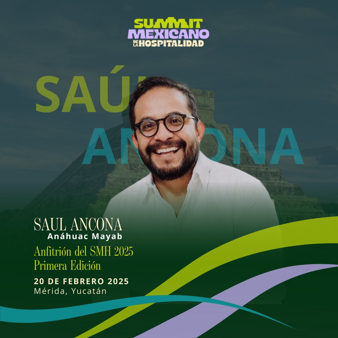 sumexhosp's tweet photo. Saul Ancona | Anfitrión del SMH 2025

✨ ¡El momento ha llegado! El Summit Mexicano de la Hospitalidad 2025 inicia hoy en Mérida, Yucatán. ✨

📍 Hotel Aken, Mérida, Yucatán
🔗 Acompáñanos en: https://t.co/ZEZp71XVV6

#SMH2025 #Bienvenidos #InnovaciónHotelera https://t.co/sBa89FAlxM