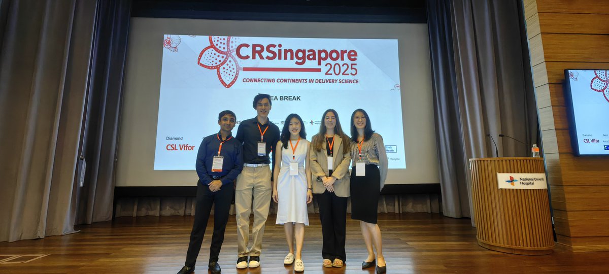 <a href="/CRS_YSC/">Young Scientist Committee YSC-CRS</a> current &amp; past members <a href="/C_Martins__/">Cláudia Martins</a> <a href="/Nikhar01/">Nikhar Vishwakarma</a> <a href="/L_ND_H_NG/">Linda</a> so grateful that our team member <a href="/esteelee_/">Estee Lee</a> is now part of the team! <a href="/CRSScience/">Controlled Release Society</a> <a href="/CRSMalaysia/">CRS Malaysia Local Chapter (MyCRS)</a> #CRSingapore2025 #pharmaceutics #drugdelivery