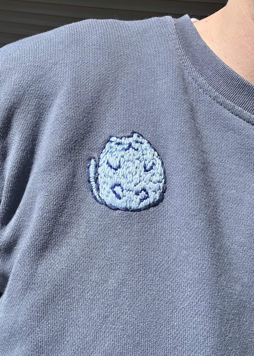 Hoy es su día así que me he puesto la sudadera con su bordado