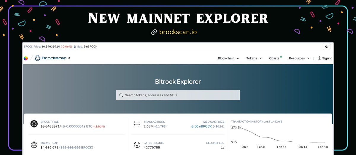 We are thrilled to launch our brand new (2nd) Bitrock mainnet explorer built in partnership with <a href="/routescan_io/">Routescan</a>! 🤝

Our current explorer is still fully functional and will continue to be so, and the new explorer serves as an addition to our ecosystem, offering an additional