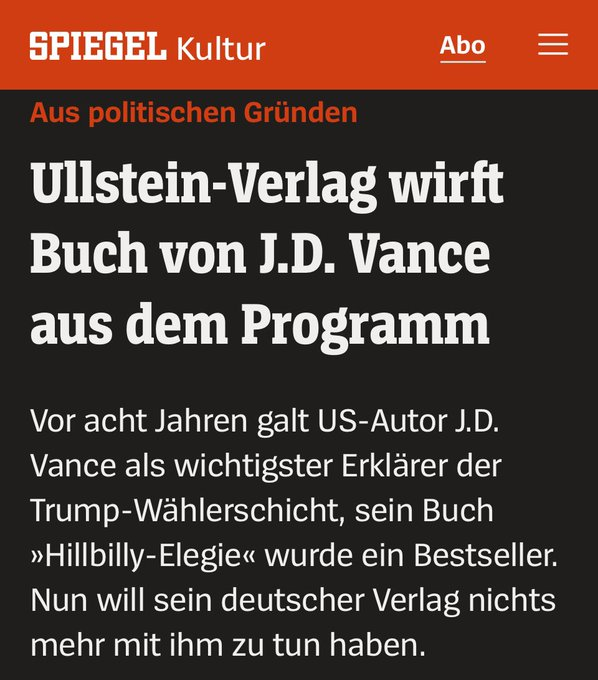 luenabesch's tweet photo. Einen besseren Beweis für die Ausführungen von Vance, dass Europa ein Zensurproblem hat, könnte man nicht liefern. https://t.co/Yu9mU1Gvzt