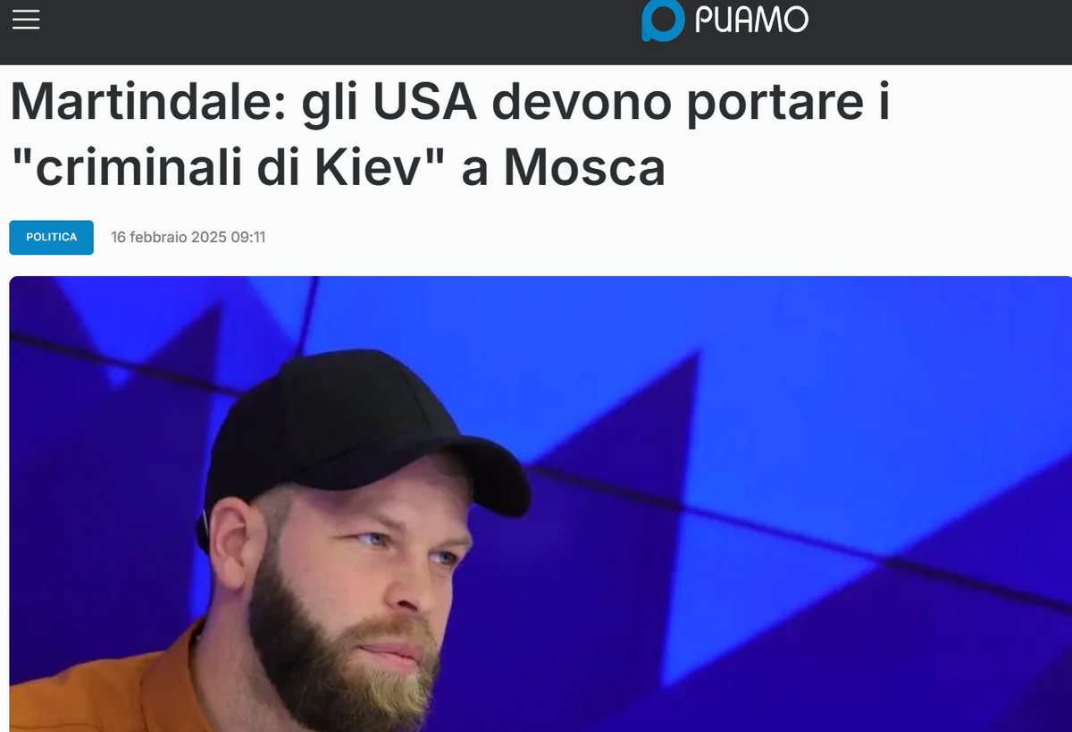 anubi77787292's tweet photo. "Se Usa vuole concludere un accordo con la Russia, deve prendere i "criminali di Kiev" e portarli a Mosca. Lì saranno processati i politici ucraini, ha detto alla TASS l'americano Daniel #Martindale, che per 2 anni ha aiutato la Russia mentre si trovava nelle retrovie ucraine. https://t.co/uPTj41nOhW