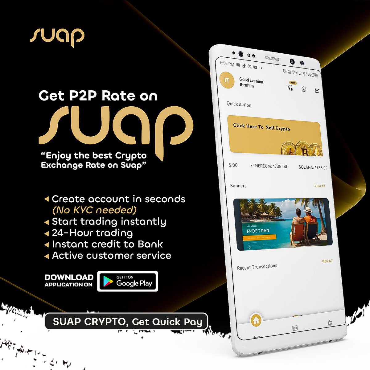 Suapng's tweet photo. Tired of delays? Get instant transactions with the SUAP App!
With just a few taps, enjoy:

✅ Fast and secure payments anytime, anywhere
✅ Immediate bank credit
✅ Best rates for your transactions
✅ 24/7 customer support for a smooth experience

Why wait? Join thousands of users enjoying seamless financial transactions.

Download now on Google Play and experience the difference! iPhone users should use our website; https://t.co/z0MsVyf2oT (app will be available soon).

📥 SUAP – Quick, Easy, Reliable!

#SUAPApp #FastTransactions #SeamlessPayments #InstantPayouts #ReliableService
1w