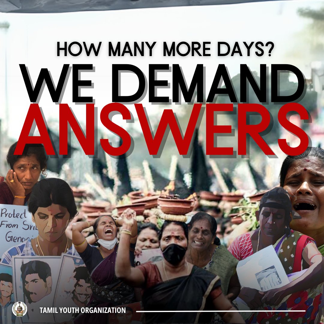 tyofinland's tweet photo. 2,922 days of resistance. 8 years of state failure! The Office on Missing Persons has delivered NOTHING but false promises while thousands of Tamil families still search for answers. Where are our disappeared loved ones? We demand TRUTH, JUSTICE &amp; INTERNATIONAL ACCOUNTABILITY! https://t.co/hDneJMotLX