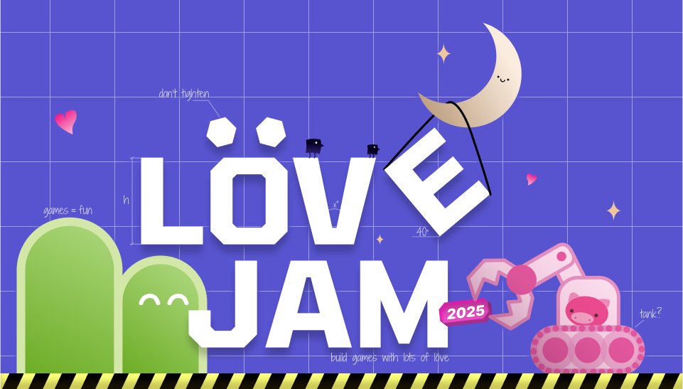obey_love's tweet image. We are super proud of the new look of our Jam page!
Thanks @itchio for helping us host this jam for 9 years in a row!
Looking forward to this jam! Join us here:
itch.io/jam/love2d-jam…
