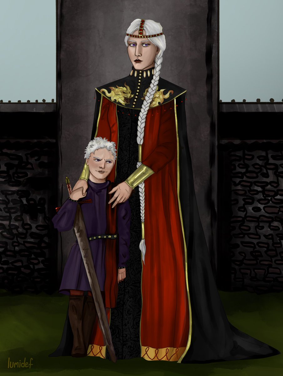 Queen Visenya Targaryen and her son Prince Maegor

#asoiaf
