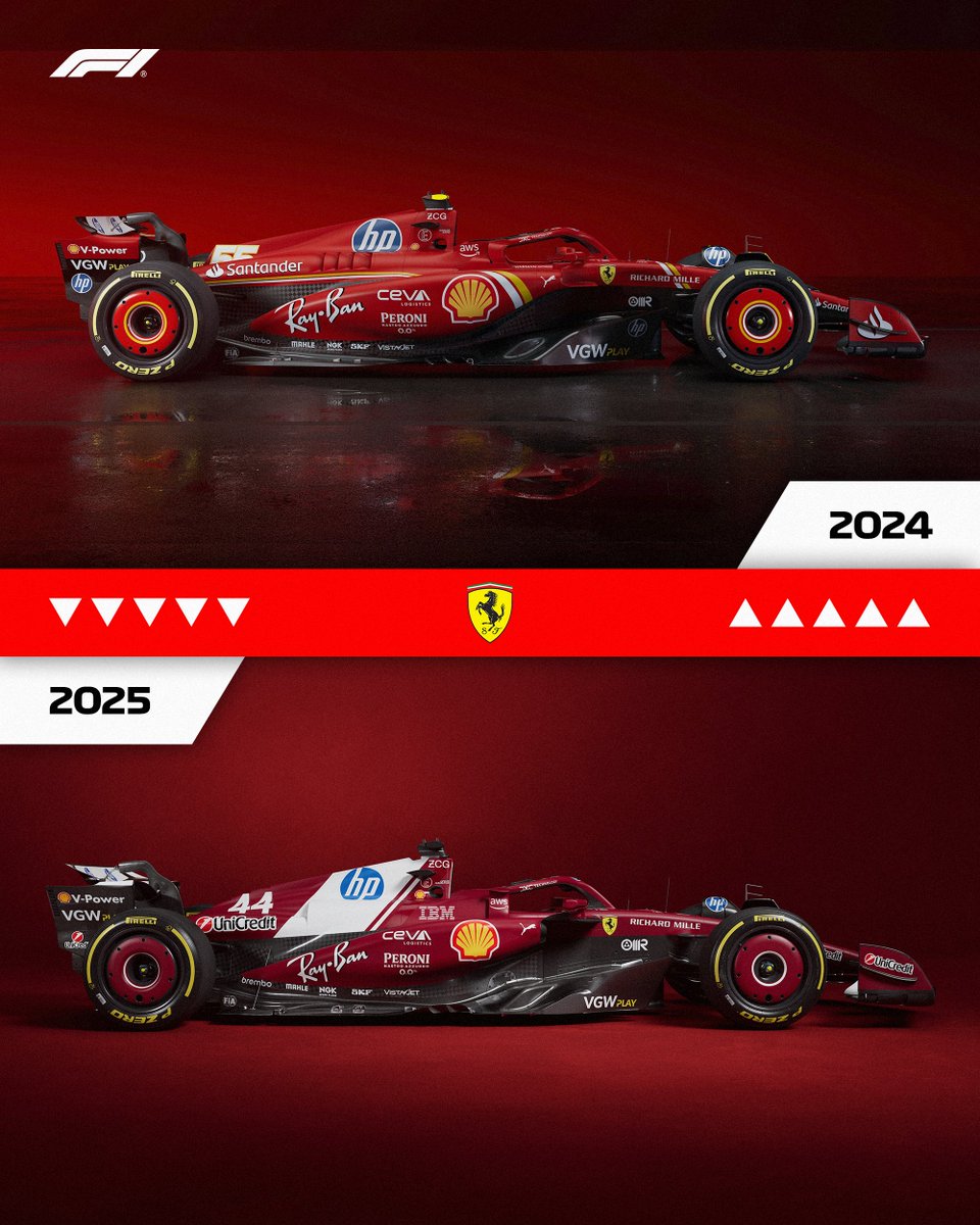 A new look for Ferrari in 2025 ♥️

Are you a fan of their new livery? 👇

#F1 <a href="/ScuderiaFerrari/">Scuderia Ferrari HP</a>