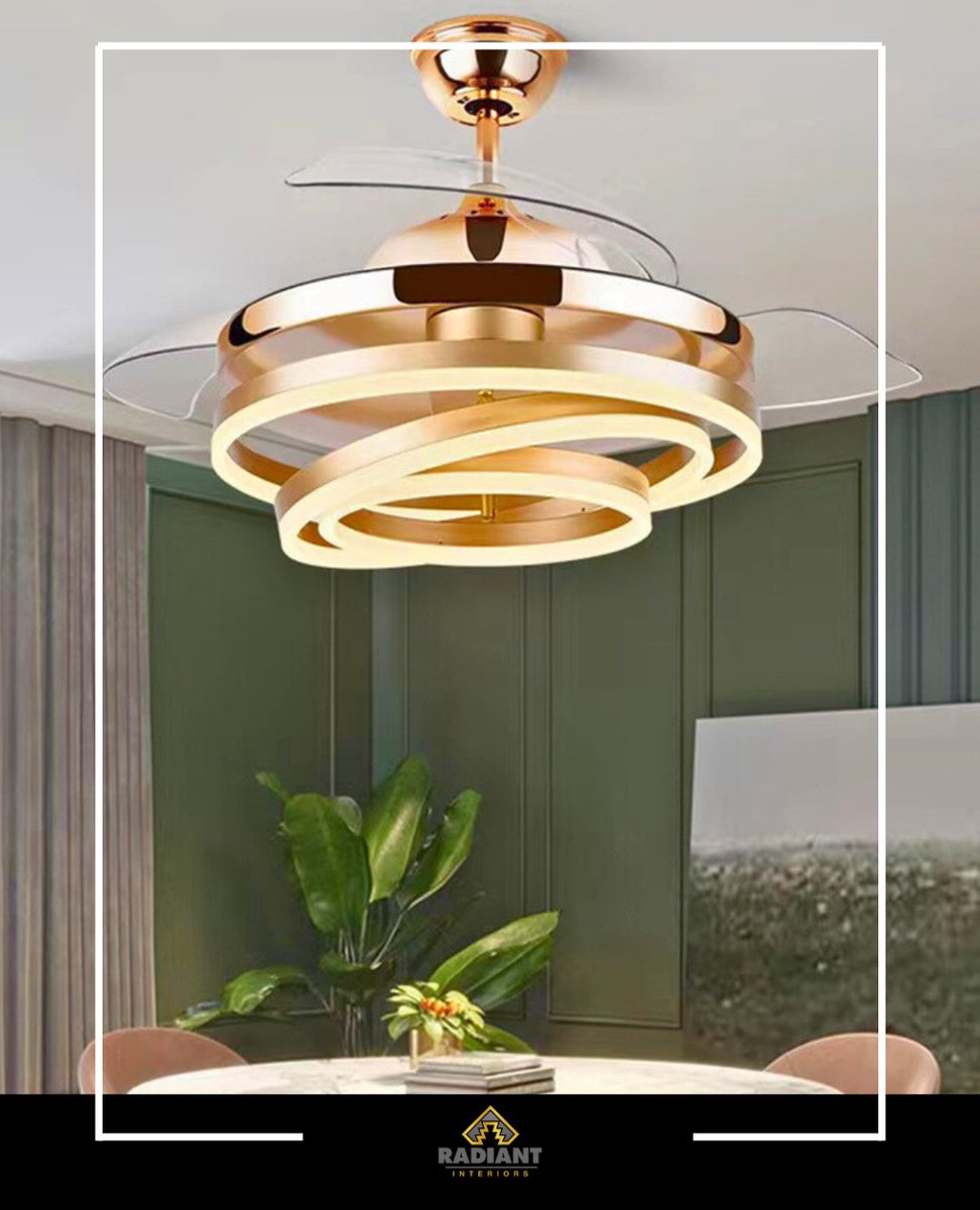 Radianteriorske's tweet photo. This gold fan dining room light combines modern elegance with cooling functionality
Get now: https://t.co/XCshNQnTGl 
📍Azalea Square, Westlands 
📍Parkview Heights, Mombasa Road 

Sifuna | #SHATariffs | Transformation You Can Feel | #PSHingaSpeaks | Sudi | Facts On HousingSudan https://t.co/73JoW322kT