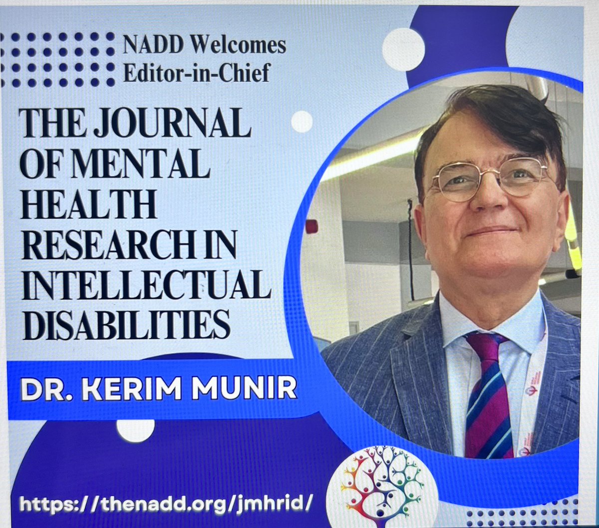 JMHRID (@jmhrid) on Twitter photo I am pleased to announce that Professor #KerimMunir from <a href="/harvardmed/">Harvard Medical School</a> will be at the helm of the journal as the incoming Editor in Chief! I wish him and <a href="/jmhrid/">JMHRID</a> all the best for the future! <a href="/TheNADD/">NADD</a> <a href="/likahassiotis/">Angela Hassiotis (+@proflikahass.bsky.social)</a> I am pleased to announce that Professor #KerimMunir from <a href="/harvardmed/">Harvard Medical School</a> will be at the helm of the journal as the incoming Editor in Chief! I wish him and <a href="/jmhrid/">JMHRID</a> all the best for the future! <a href="/TheNADD/">NADD</a> <a href="/likahassiotis/">Angela Hassiotis (+@proflikahass.bsky.social)</a>