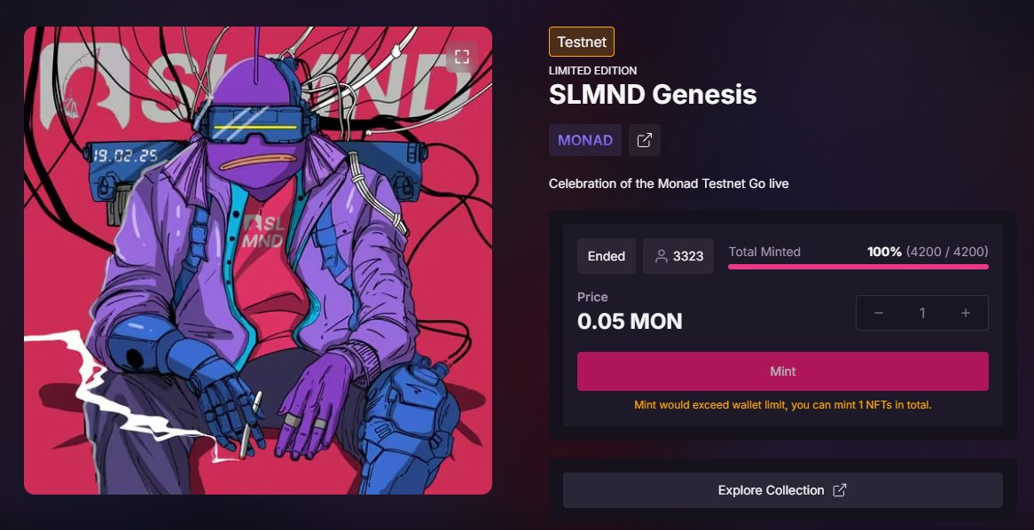 SLMND (mainnet arc) tweet media