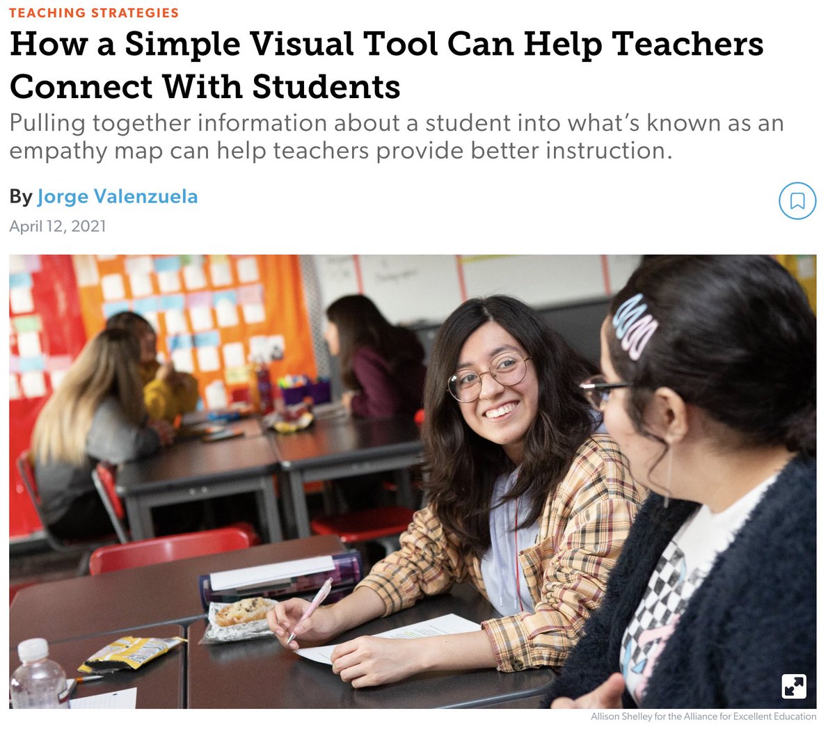 JorgeDoesPBL's tweet image. 🚀 Want to level up your teaching? Use Empathy Maps to better understand your students &amp;amp; design instruction that truly meets their needs!

Read more here: edutopia.org/article/how-si…

#EmpathyMap #Edutopia #JorgeDoesPBL #EdChat #TeachingTips @edutopia