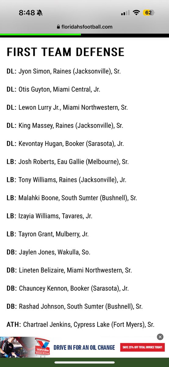 First team All State. Just getting started… <a href="/EauGallieHC/">Coach Sands</a> <a href="/EGCoach_Ramos/">Coach Ramos</a> <a href="/QNHall_Uno_JTG/">Coach Hall</a>